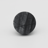 Silver Wave Marble Round Cabinet Knob - Zephra - Cabinet HandleST-RNDCK-SWM