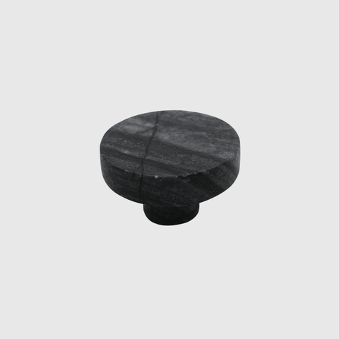 Silver Wave Marble Round Cabinet Knob
