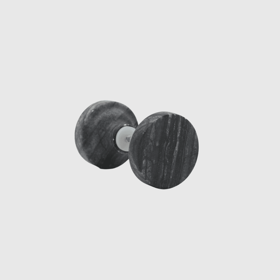 Silver Wave Marble Round Shower Screen Knob - Zephra - SHOWER SCREEN KNOBSST-SCRND-SWM