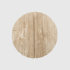 Travertine Stone Fluted Circular Cabinet Pull Handle 160mm (Pair)