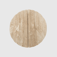Travertine Fluted Circular Cabinet Pull 160mm - Zephra - Cabinet HandleST - CFCP - 160 - TV