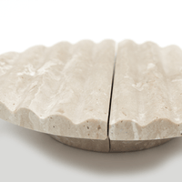 Travertine Fluted Circular Cabinet Pull 160mm - Zephra - Cabinet HandleST - CFCP - 160 - TV