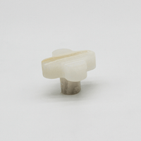 White onyx Clover Cabinet Knob - Zephra - Cabinet HandleST-CLCK-WO