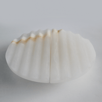 White Onyx Fluted Circular Cabinet Pull 160mm - Zephra - Cabinet HandleST - CFCP - 160 - WO