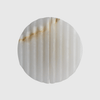 White Onyx Fluted Circular Cabinet Pull Handle 160mm (Pair)