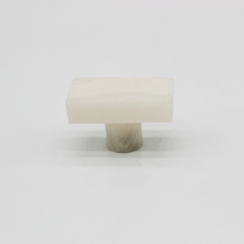 White Onyx Rectangular Shower Screen Knob detail