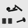 Passage Luma Matte Black Door Handle Package