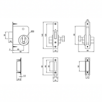 Brushed Gold Mortice Lock - Zephra - Mortice LockML-BG