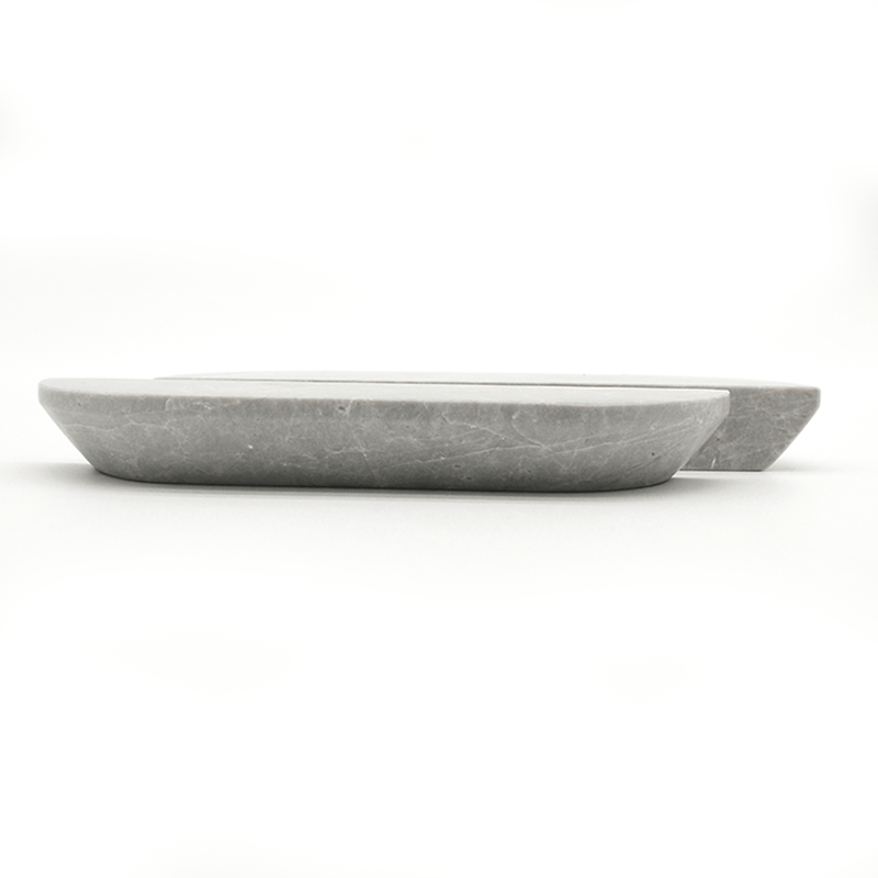 Hermes Grey Marble Cabinet Pull Handle 160mm (Pair) detail