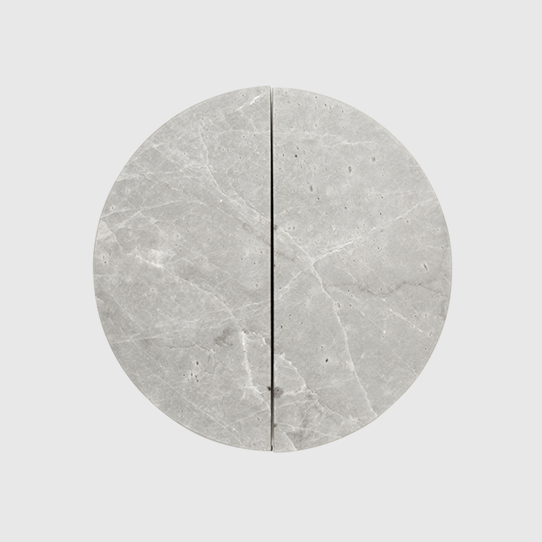 Hermes Grey Marble Circular Cabinet Pull 160mm - Zephra - Cabinet HandleST - CCP - 160 - HGM