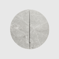 Hermes Grey Marble Circular Cabinet Pull 160mm - Zephra - Cabinet HandleST - CCP - 160 - HGM