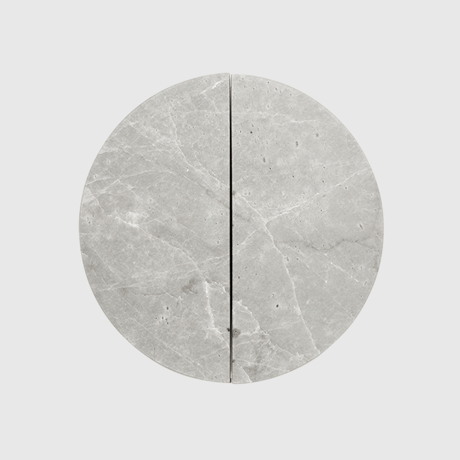 Hermes Grey Marble Circular Cabinet Pull 160mm - Zephra - Cabinet HandleST - CCP - 160 - HGM