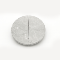 Hermes Grey Marble Circular Cabinet Pull 160mm - Zephra - Cabinet HandleST - CCP - 160 - HGM