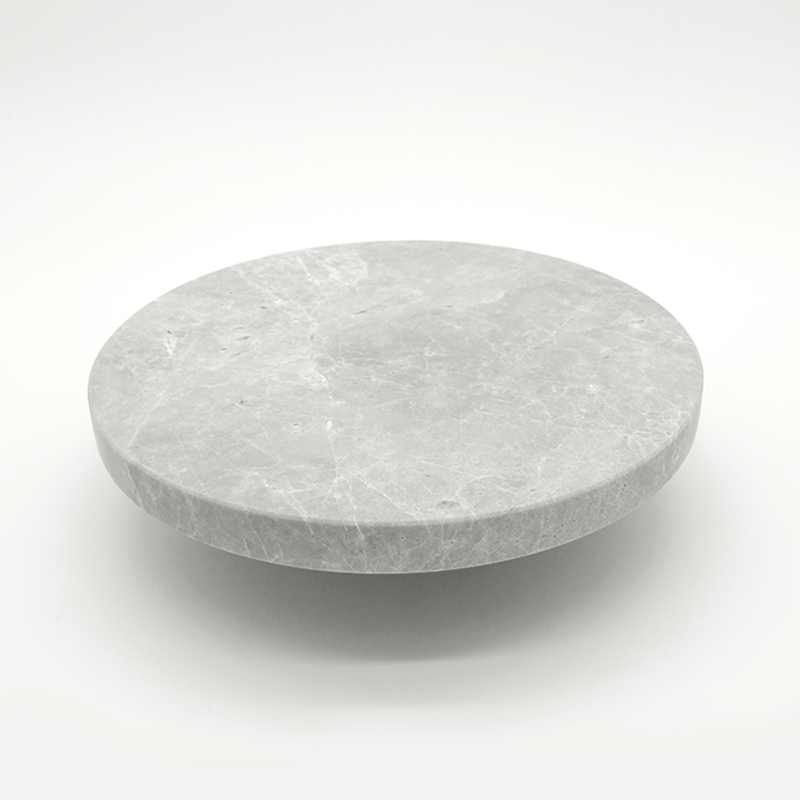 Hermes Grey Marble Circular Front Door Pull Handle 200mm (Pair) detail