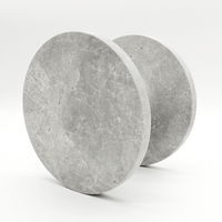 Hermes Grey Marble Circular Entry Pull 200mm - Zephra - Door PullST - CEP - 200 - HGM