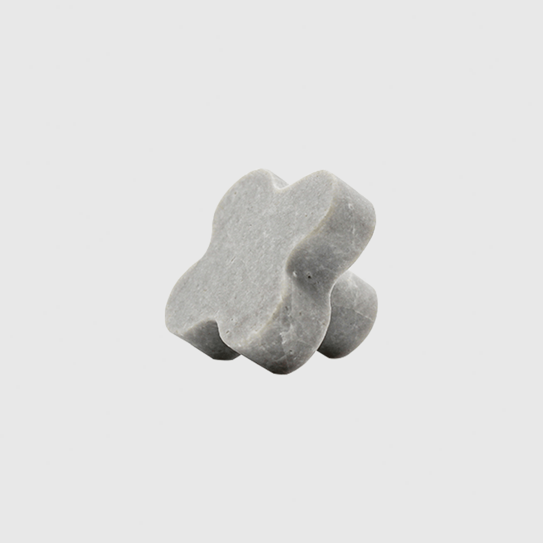 Hermes Grey Marble Clover Cabinet Knob - Zephra - Cabinet HandleST-CLCK-HGM