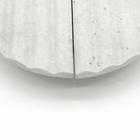 Hermes Grey Marble Fluted Circular Cabinet Pull 160mm - Zephra - Cabinet HandleST - CFCP - 160 - HGM