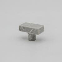Hermes Grey Marble Rectangular Cabinet Knob - Zephra - Cabinet HandleST-RCK-HGM