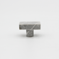 Hermes Grey Marble Rectangular Cabinet Knob - Zephra - Cabinet HandleST-RCK-HGM