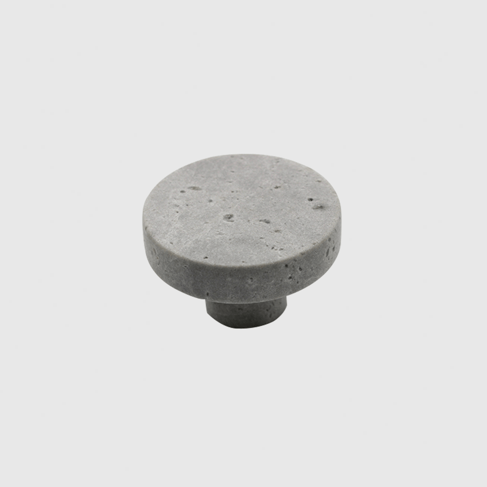 Hermes Grey Marble Round Cabinet Knob - Zephra - Cabinet HandleST-RNDCK-HGM