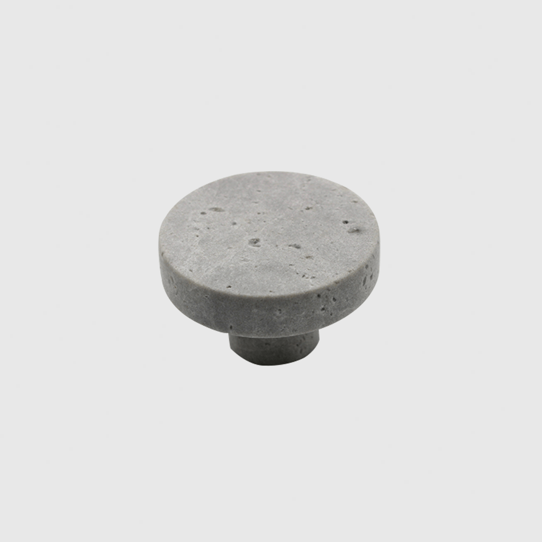 Hermes Grey Marble Round Cabinet Knob - Zephra - Cabinet HandleST-RNDCK-HGM