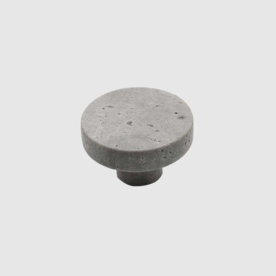 Hermes Grey Marble Round Cabinet Knob - Zephra - Cabinet HandleST-RNDCK-HGM