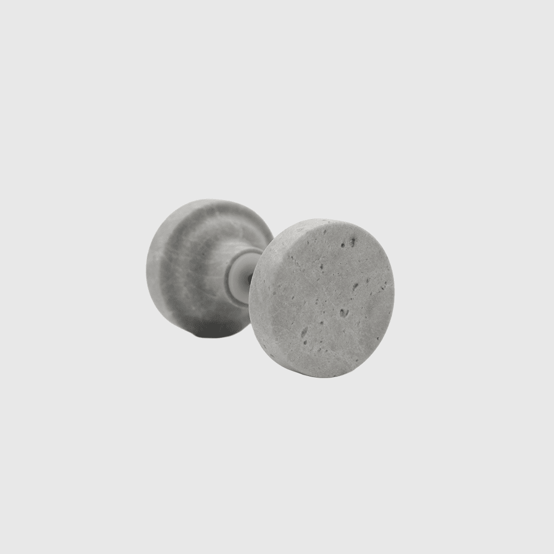 Hermes Grey Marble Round Shower Screen Knob - Zephra - SHOWER SCREEN KNOBSST-SCRND-HGM