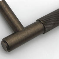 Knurled Aged Bronze Cabinet Handle - 270mm - Zephra - Large Cabinet HandleKN - CP - 270 - AB