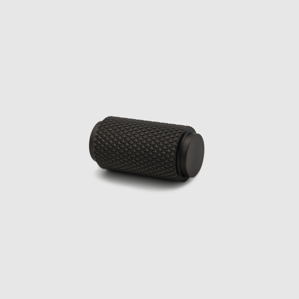 Knurled Aged Bronze Cabinet Knob - Zephra - Cabinet KnobKN - CP - AB