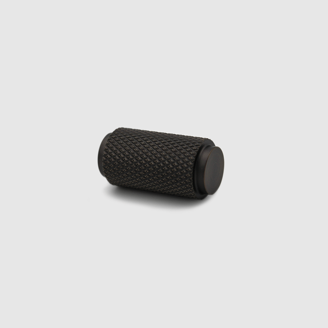 Knurled Aged Bronze Cabinet Knob - Zephra - Cabinet KnobKN - CP - AB