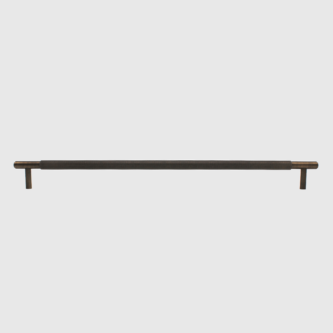 Knurled Aged Bronze Cabinet Pull - 500mm - Zephra - Cabinet HandleKN-CP-500-AB
