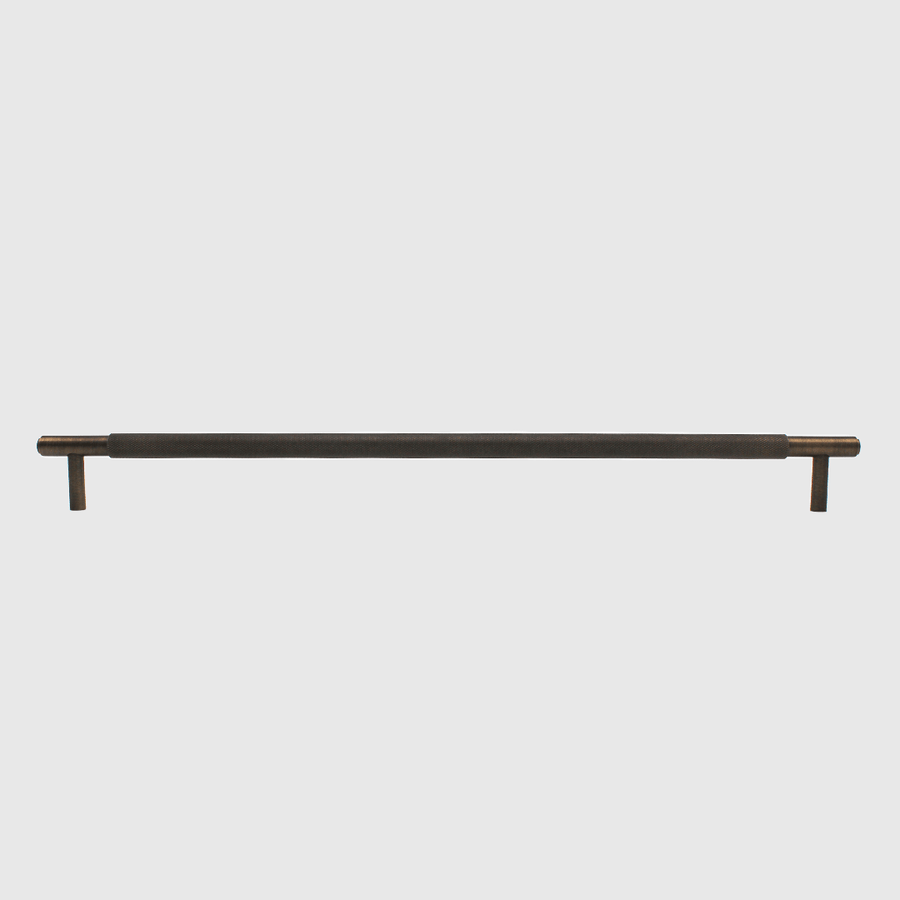 Knurled Aged Bronze Cabinet Pull - 500mm - Zephra - Cabinet HandleKN-CP-500-AB