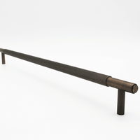 Knurled Aged Bronze Cabinet Pull - 500mm - Zephra - Cabinet HandleKN-CP-500-AB