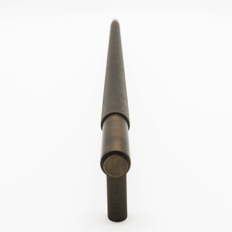 Knurled Aged Bronze Stainless Steel Cabinet Pull Handle 500mm detail