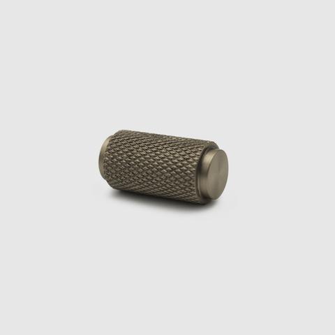Knurled Brushed Gold Stainless Steel Cabinet Knob