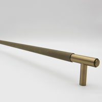 Knurled Brushed Gold Cabinet Pull - 500mm - Zephra - Cabinet HandleKN-CP-500-BG