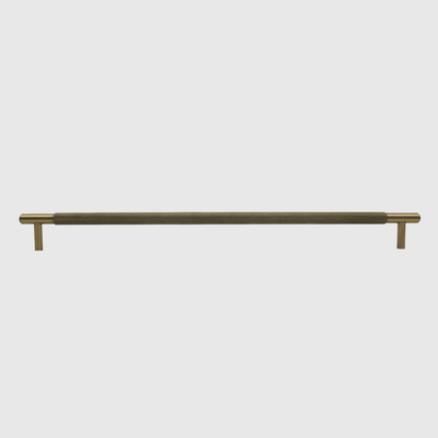 Knurled Brushed Gold Stainless Steel Cabinet Pull Handle 500mm