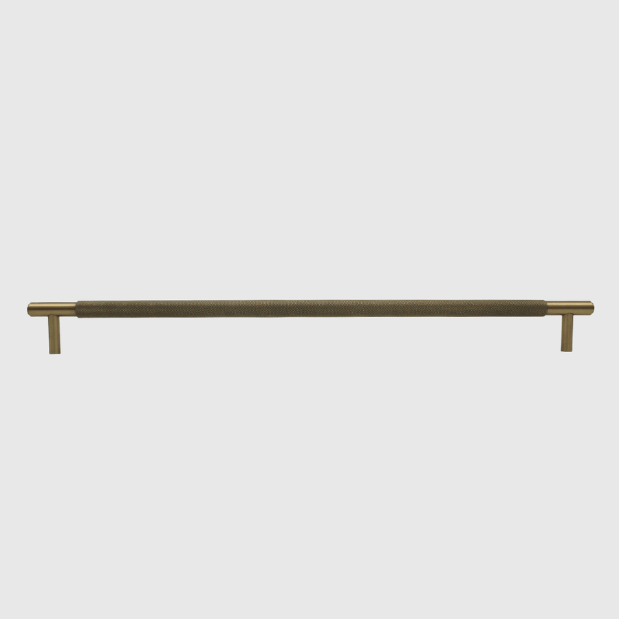 Knurled Brushed Gold Cabinet Pull - 500mm - Zephra - Cabinet HandleKN-CP-500-BG
