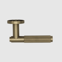 Knurled Brushed Gold Door Handle - Zephra - Door HandleKN - DH - BG
