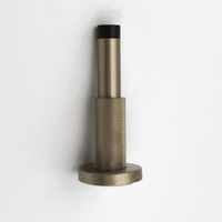 Knurled Brushed Gold Door Stop - Zephra - Door StopKN - DS - BG