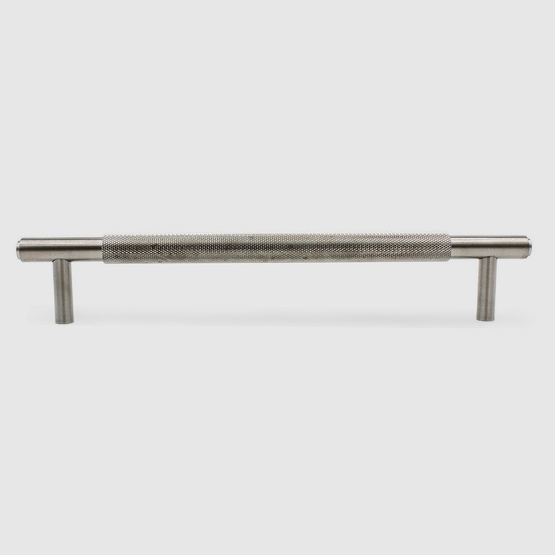 Knurled Brushed Nickel Cabinet Handle - 270mm - Zephra - Large Cabinet HandleKN - CP - 270 - BN