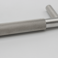 Knurled Brushed Nickel Cabinet Handle - 270mm - Zephra - Large Cabinet HandleKN - CP - 270 - BN