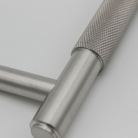 Knurled Brushed Nickel Cabinet Handle - 270mm - Zephra - Large Cabinet HandleKN - CP - 270 - BN