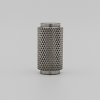 Knurled Brushed Nickel Cabinet Knob - Zephra - Cabinet KnobKN - CP - BN