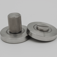 Knurled Brushed Nickel Privacy Lock - Zephra - Privacy LockKN - PL - BN