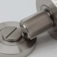 Knurled Brushed Nickel Privacy Lock - Zephra - Privacy LockKN - PL - BN