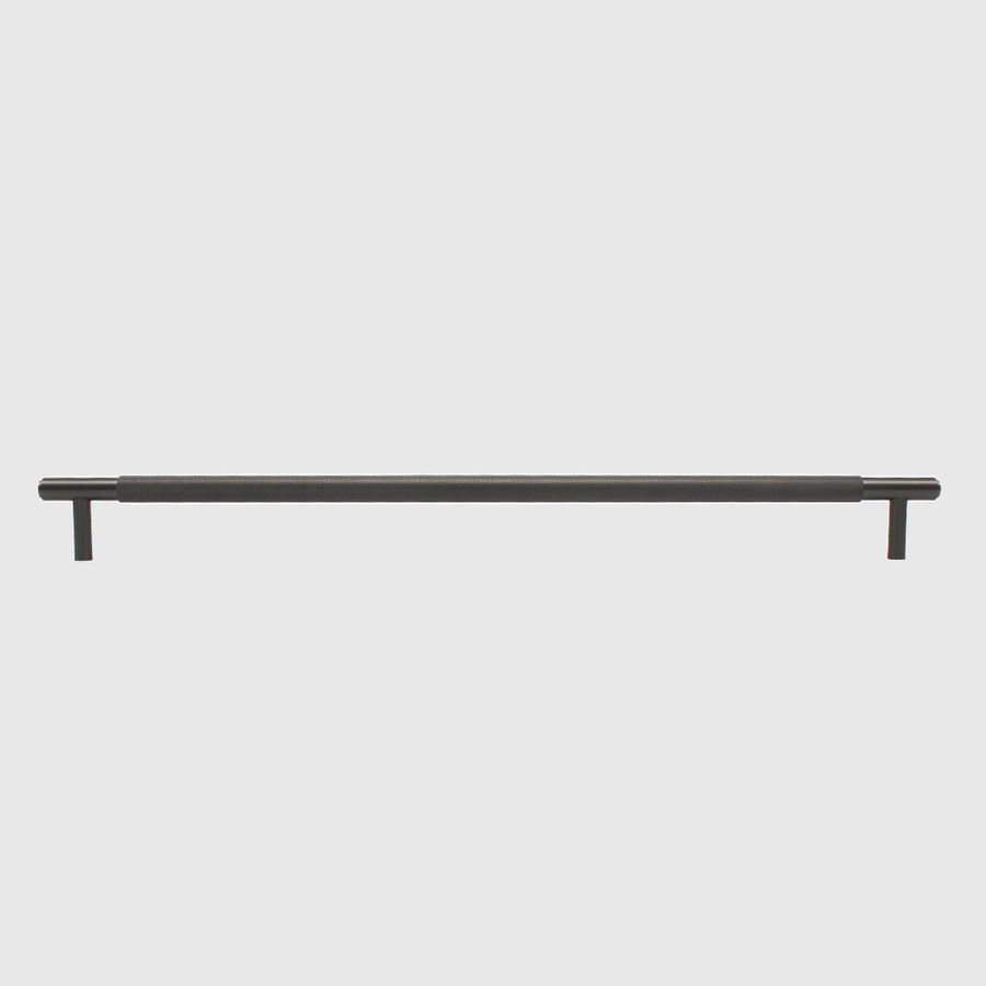 Knurled Gunmetal Cabinet Pull - 500mm - Zephra - Cabinet HandleKN-CP-500-GM
