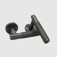 Knurled Gunmetal Door Handle - Zephra - Door HandleKN - DH - GM
