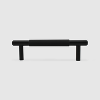 Knurled Matte Black Cabinet Handle - 170mm - Zephra - Small Cabinet HandleKN - CP - 165 - MB