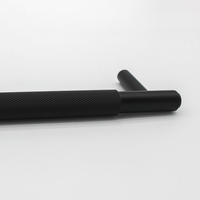 Knurled Matte Black Cabinet Handle - 270mm - Zephra - Large Cabinet HandleKN - CP - 270 - MB